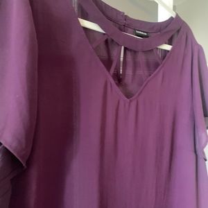 Torrid Georgette Short Sleeve, Cage Neck Flowy Top Size 2